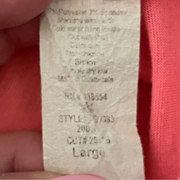 Occasion Queen Short Sleeve Tshirt Bright Coral Pink Size Large - Picture 7 of 7